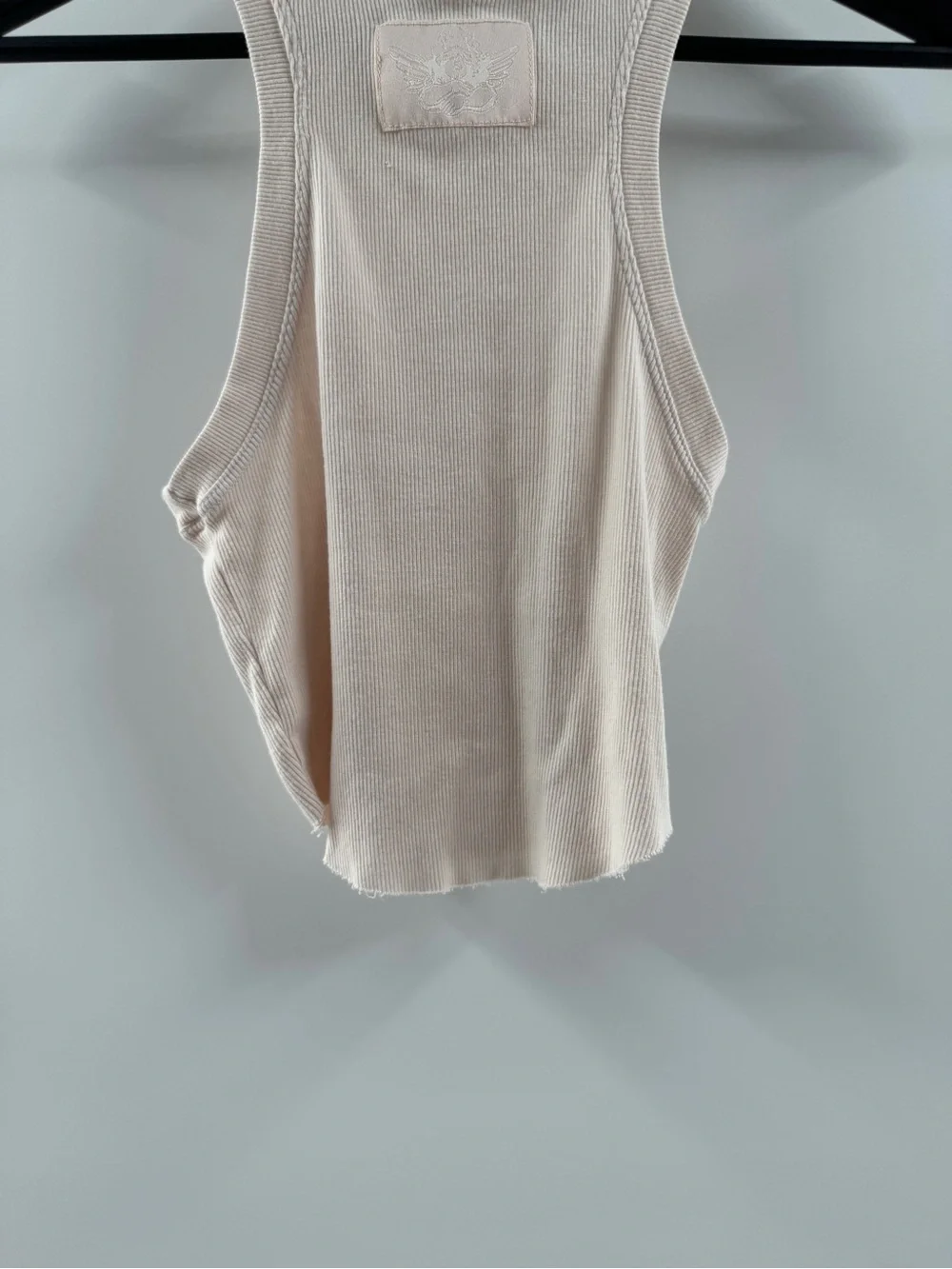 Boys Lie Pale Pink Ribbed High Neck Tank Top – One Size - Picture 3 of 6